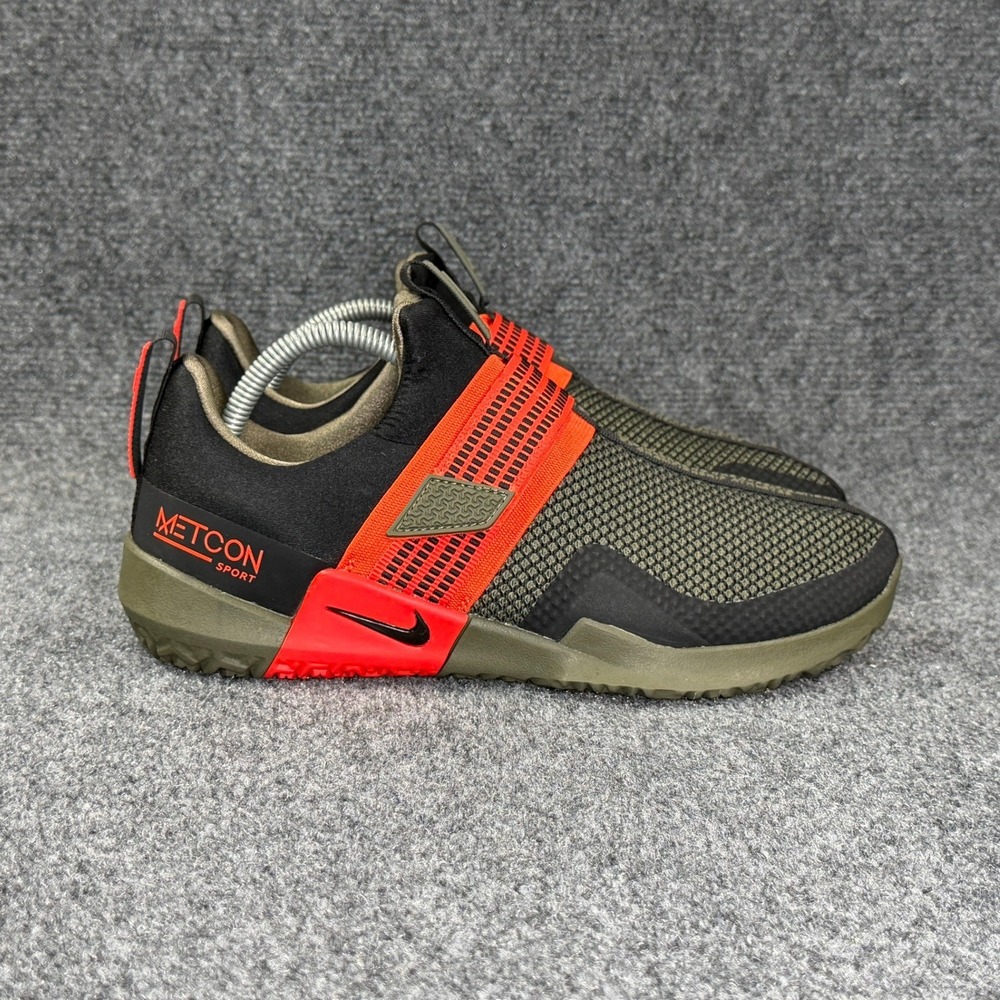 Nike Metcon Sport Training Shoes Mens 8.5 Black Team Orange Athletic Run Running